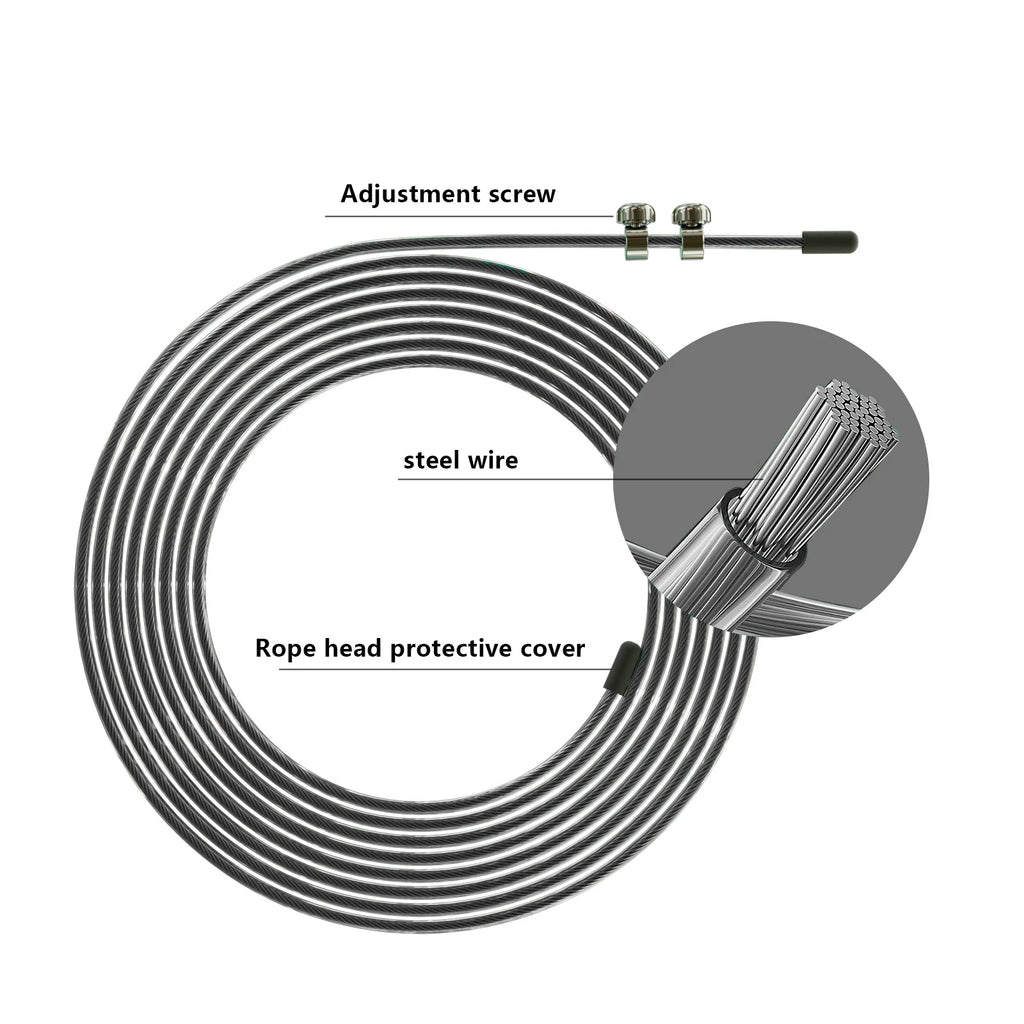 Steel wire skipping rope fitness sports equipment bearings skipping rope middle school students training aluminum alloy