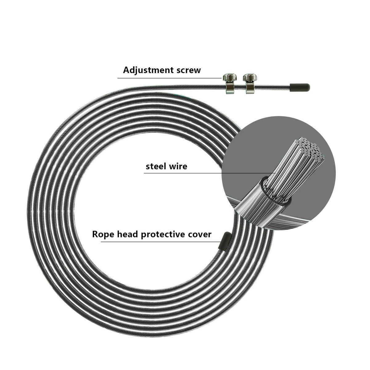 Steel wire skipping rope fitness sports equipment bearings skipping rope middle school students training aluminum alloy