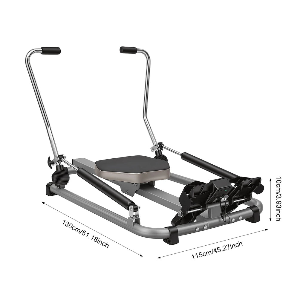 Home Rowing Equipment, Dual-Bar Hydraulic Rowing Machine,  110*61*21cm Indoor Rower With LCD Monitor For Gyms, Homes, Companies