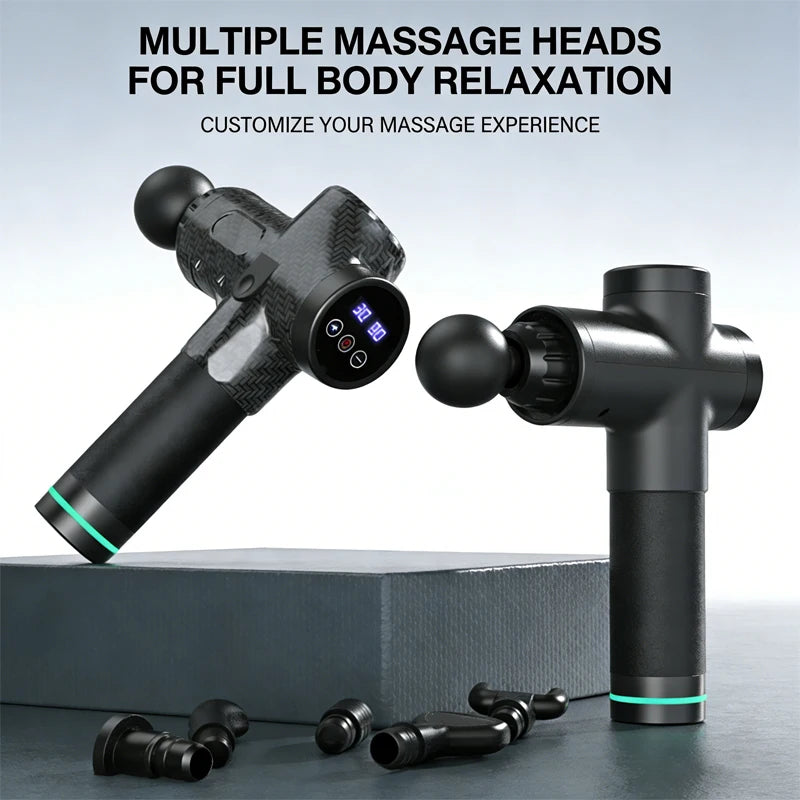 Deep Muscle Fascia Gun Electric Impact Massage Gun For Body,Neck,Back and Legs,Muscle Relaxation Massager Touch Screen 30 Levels