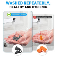 3 Layer Ear Plugs For Sleep Silicone Noise Cancelling Hearing Protection, Soft Reusable Ear Plugs for SleepSwim