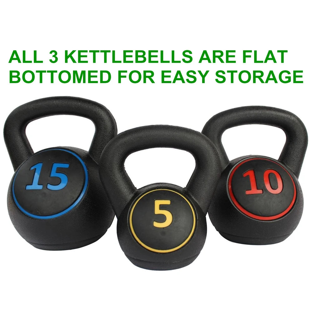 Lot de 3 Kettlebells