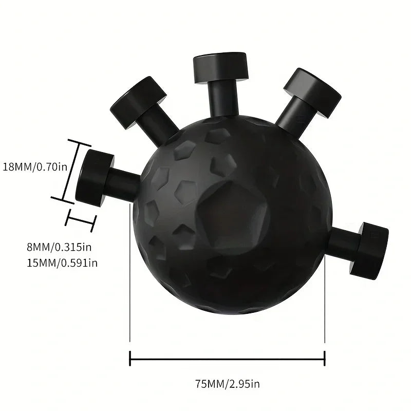 Finger Hand Strengthener Ergonomic Hand Ball Gripper Exerciser Anti Slip Finger Exerciser Ball for Musicians Athletes Climber