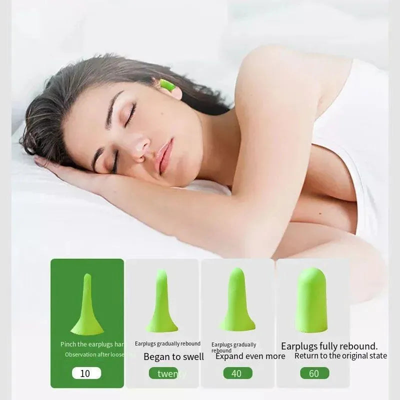 Noise-Canceling Earplugs Soundproof Noise-Reducing Ear Plugs Ultra-Soft Comfortable Ear Protection for Students Sleep Snoring