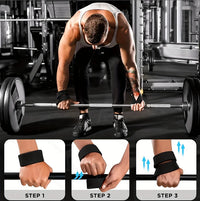 Padded Figure 8 Straps Deadlift Weight Lifting Wrist Straps Power Lifters Workout Pull-ups Horizontal Bar Gym Fitness