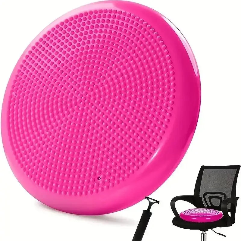 Thickened Explosion-Proof Balance Pad with Inflatable Ball - Yoga & Massage Seat Cushion plus Balance Plate