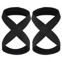 Padded Figure 8 Straps Deadlift Weight Lifting Wrist Straps Power Lifters Workout Pull-ups Horizontal Bar Gym Fitness