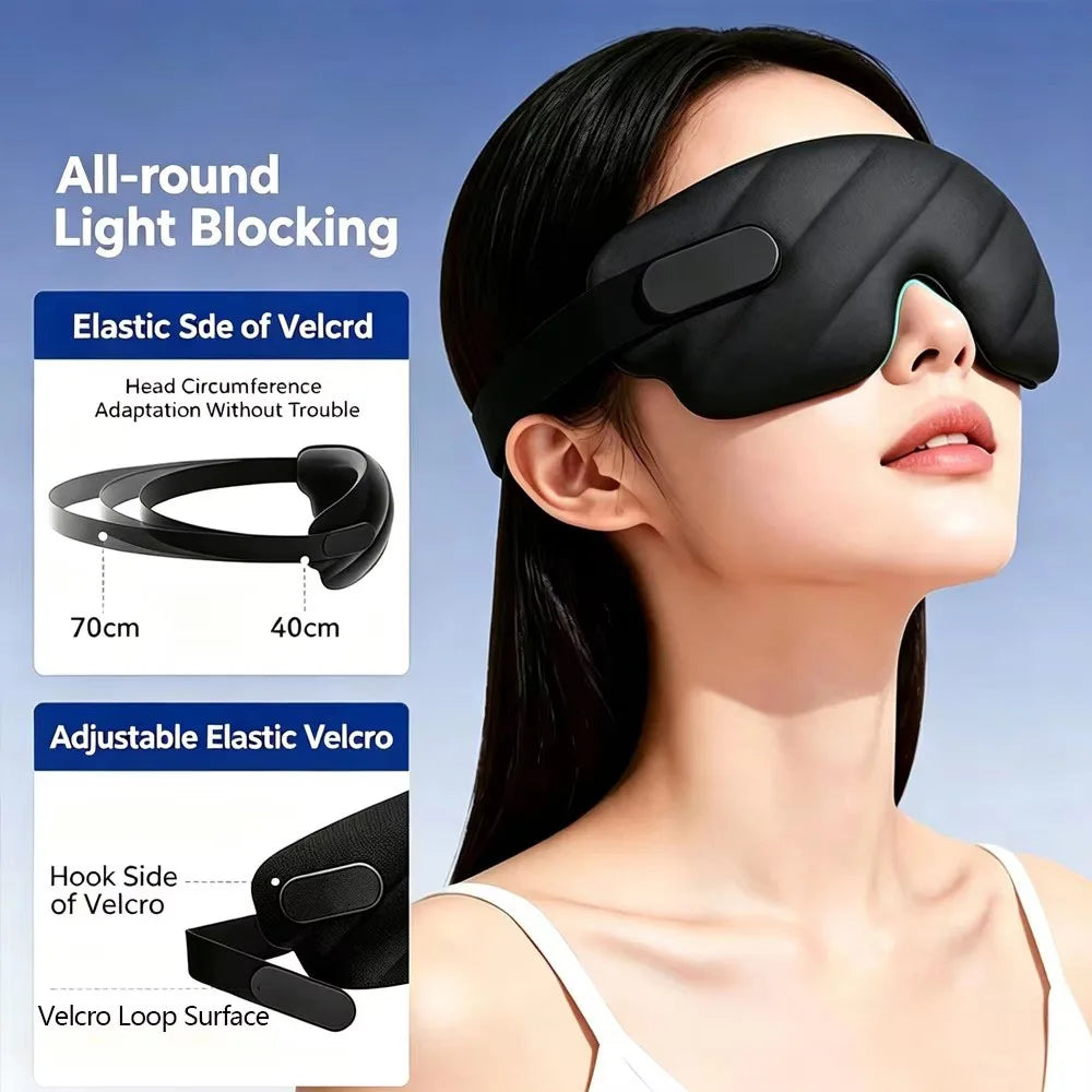 Mask For Sleep 3D Eye Mask Contoured Cup Blindfold Concave Molded Night Eye Mask Block Out Light with Women Men Adjustable﻿ ﻿