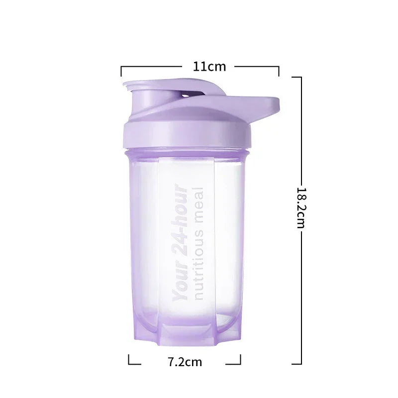 Portable Shaker Cup for Men and Women Protein Powder Replacement Milkshake Mixing Cup Fitness Sports Water Cup Scale Bottle