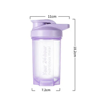Portable Shaker Cup for Men and Women Protein Powder Replacement Milkshake Mixing Cup Fitness Sports Water Cup Scale Bottle