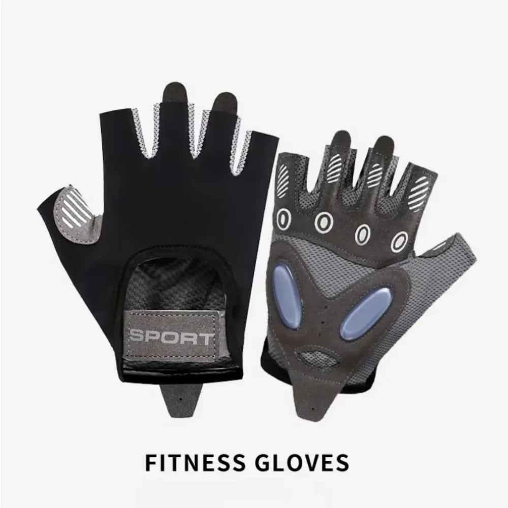 1 Pair Half-Finger Fitness Gloves Breathable Cushioning Cycling Gloves Cocoon Prevention Weight Lifting Sports Gloves Fitness