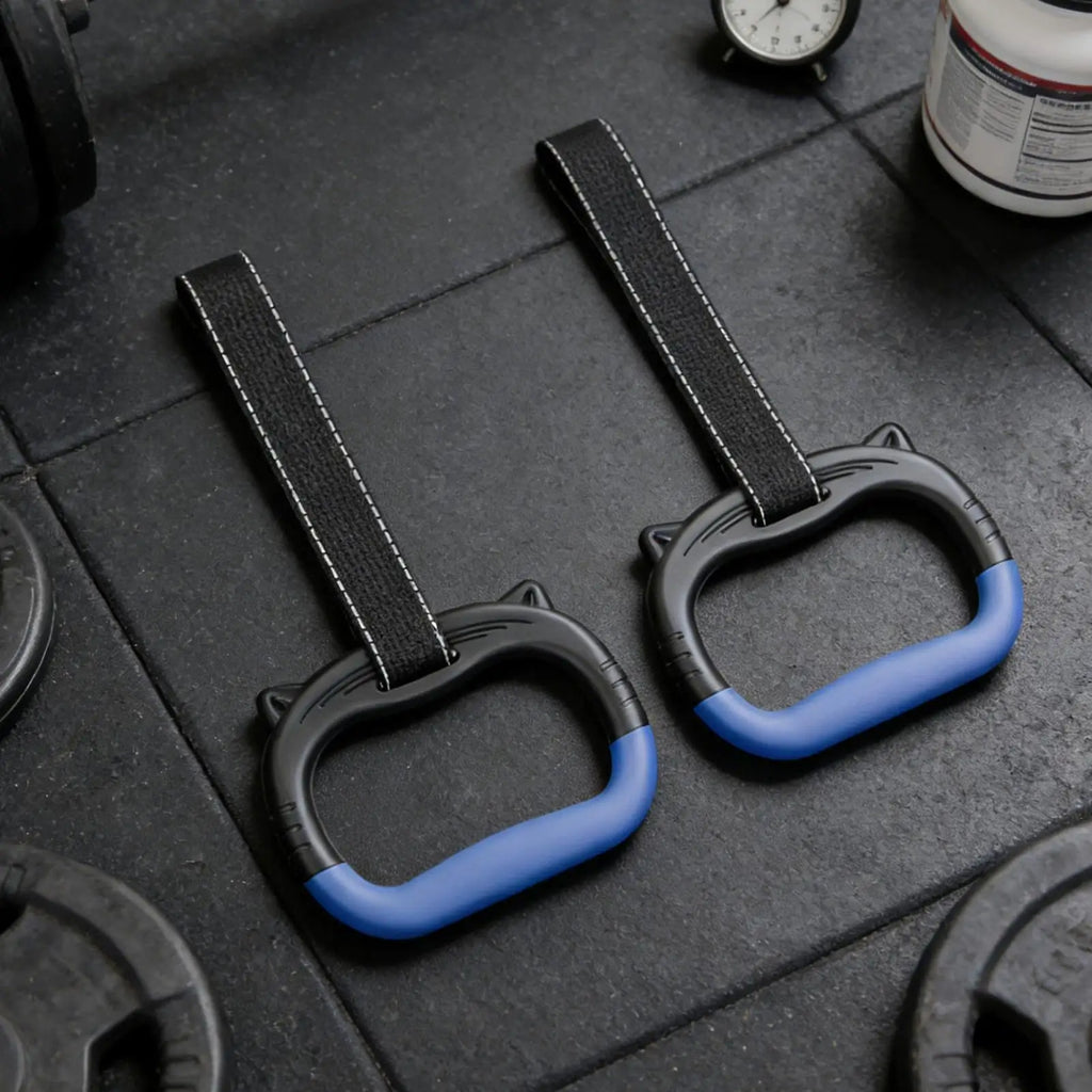 Gymnastic Rings Set Childrens Home Fitness Training Equipment with Adjustable Buckle Heightening Pull Ring for Physical Training