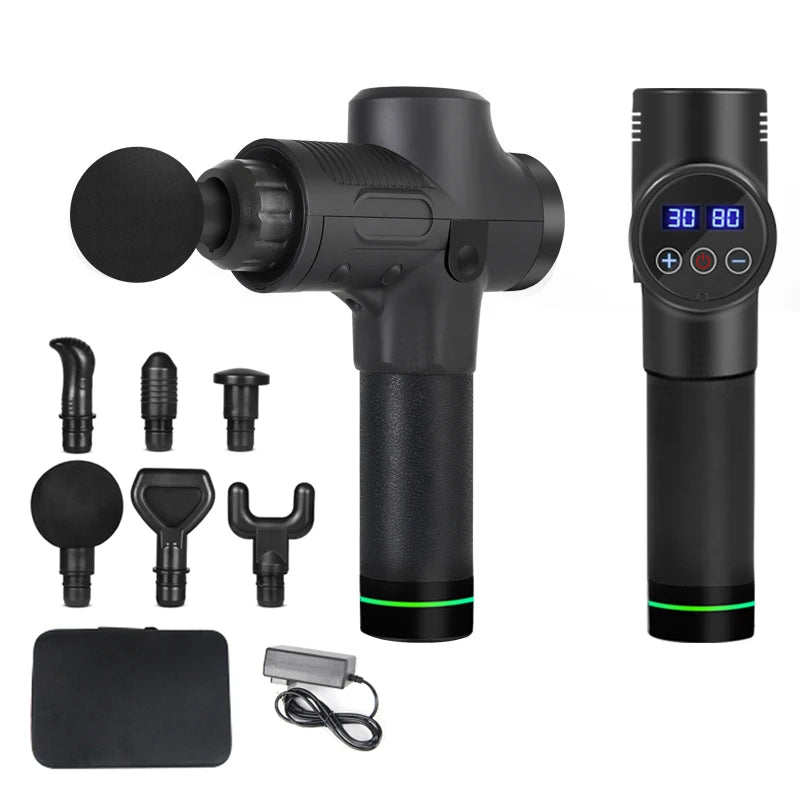 Deep Muscle Fascia Gun Electric Impact Massage Gun For Body,Neck,Back and Legs,Muscle Relaxation Massager Touch Screen 30 Levels