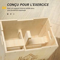 HOMCOM Box jump 1 plyometry 3 box bodybuilding jump fitness & Cross-workout plyobox for Box training 40/45/60 cm drink