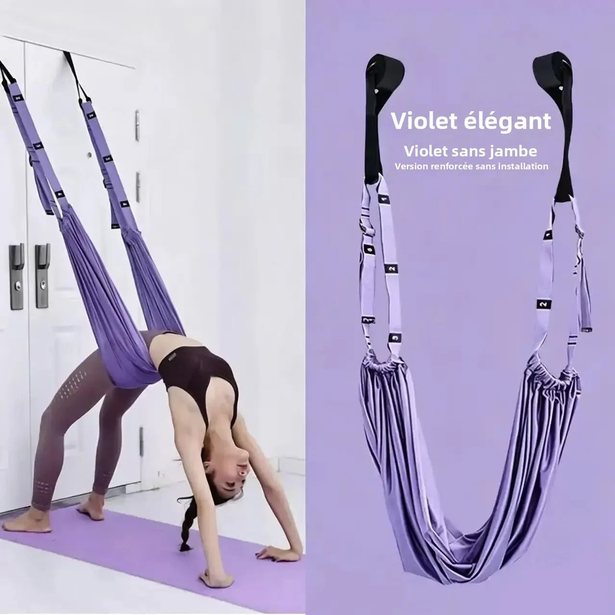 Aerial Strap Aerial Strap Elastic Strong Bearing Capacity Folding Leg Stretcher Strap Flexibility Trainer Flexibility Trainer
