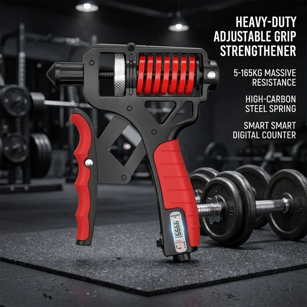 5-165KG Adjustable Hand Gripper Electronic Digital Counting Grip Strengthener Heavy Duty Carbon Steel Spring Forearm Exerciser Wrist Expander