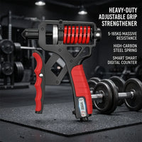 5-165KG Adjustable Hand Gripper Electronic Digital Counting Grip Strengthener Heavy Duty Carbon Steel Spring Forearm Exerciser Wrist Expander