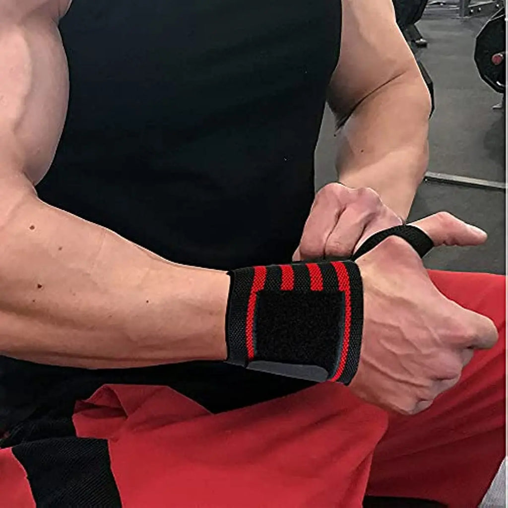 Weight Lifting Wristband Elastic Breathable Wrist Wraps Bandage Gym Fitness Weightlifting Powerlifting Wrist Brace Support Strap