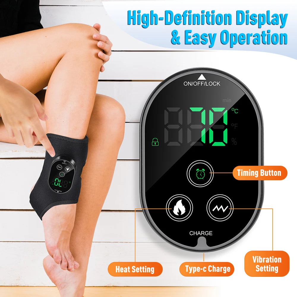 3-in-1 Vibration Massager for Ankle, Wrist & Foot，Foot Massager Suitable for Giving Gifts to Elders and Parents During Festivals
