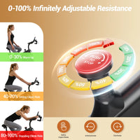 ROBORE CBE10 Folding Exercise Bike, Indoor Spinning Bike, Ergometer with Heart Rate Monitor & Smart LED Display, Home Trainer for Home Use, Comfortable Seat, Up to 136 kg, Extremely Stable, Suitable for All Body Heights, Prac