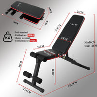 Banc de Musculation Pliable Réglable