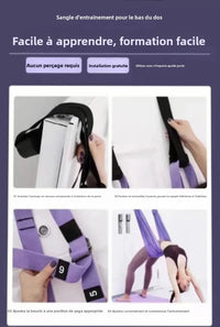 Aerial Strap Aerial Strap Elastic Strong Bearing Capacity Folding Leg Stretcher Strap Flexibility Trainer Flexibility Trainer