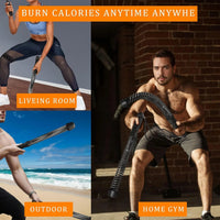 Ropeless Battle Ropes for Home Gym-Cordless Training Rope Fitness Equipment for Men & Women,Weighted Workout Ropes for HIIT,Vers