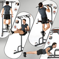 ISE Power Tower Pull-up Bar Roman Chair Adjustable Height Multifunctional Dip Abdominal Strength Training Station Home Workout, Armrests, Fitness, Roman Chair Weight Training