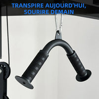 Tricep Pull Down Attachment with Skin-Friendly Rubber, V Bar Attachment Tricep Bar for Home Cable Machine Attachments