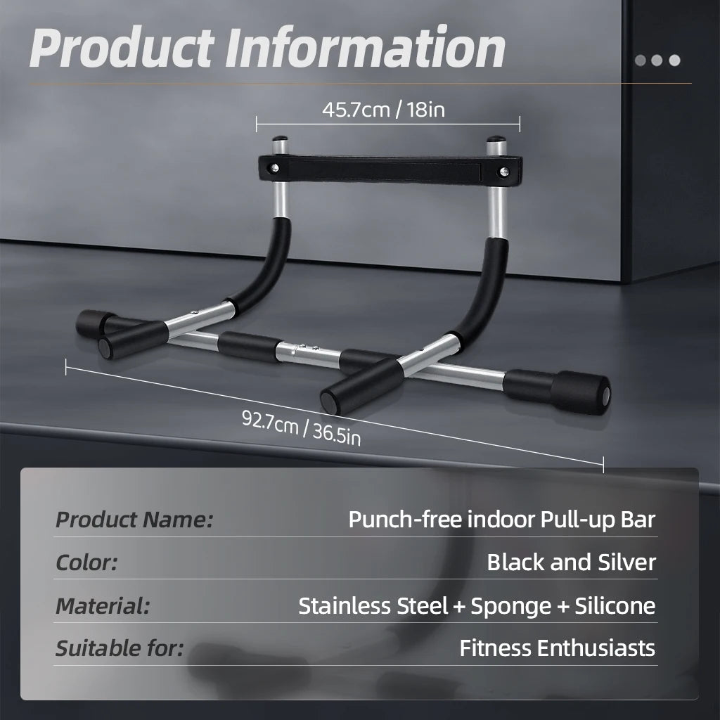 Indoor Pull-Up Bar, Home Fitness Pull-Up Equipment, Multifunctional Fitness Equipment, Suitable for Men's Bodybuilding and Shaping, Exercises Chest, Arm, and Shoulder Strength, Suitable for Fitness Enthusiasts to Exercise at
