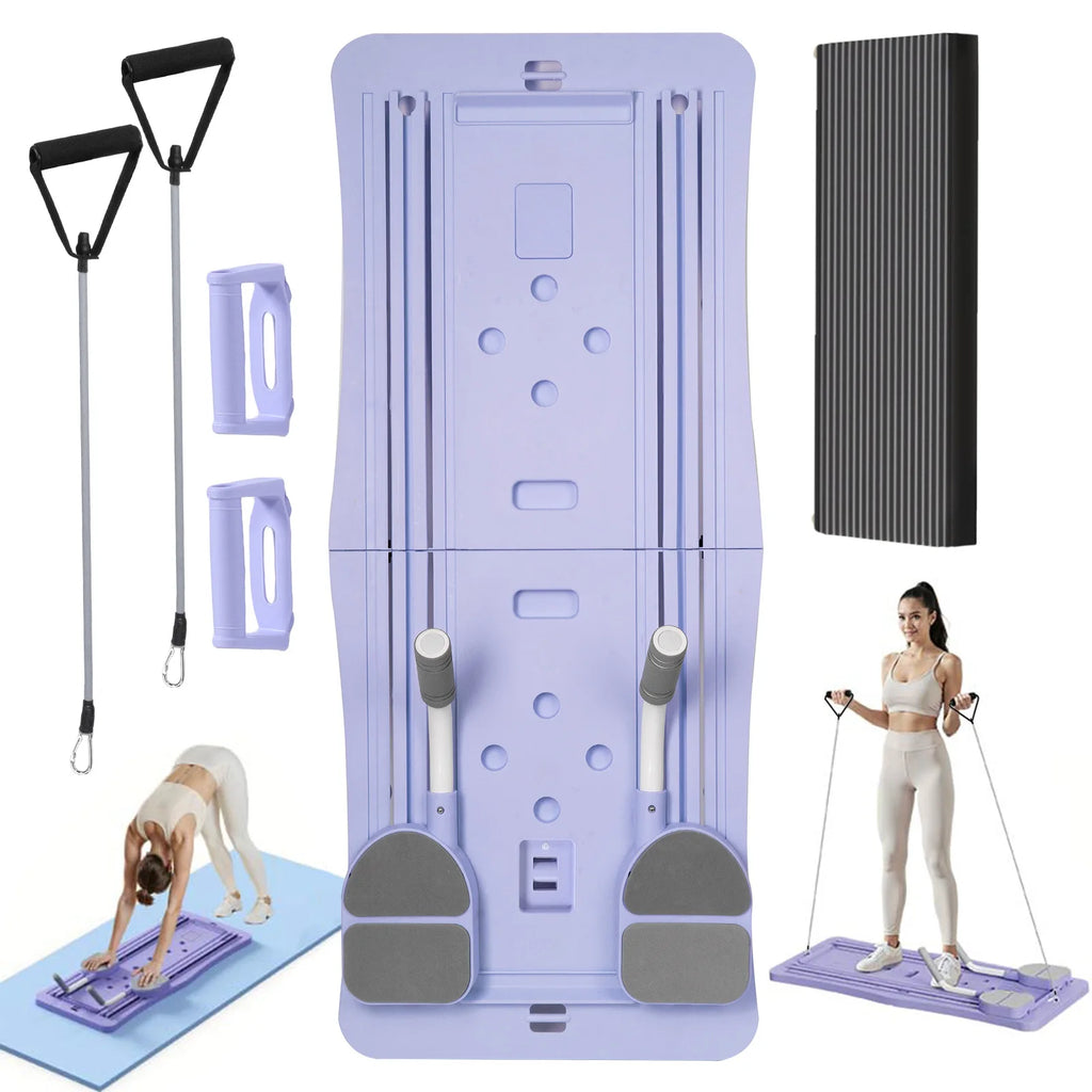 At Home Pilates Board Foldable 4-in-1 Exercise  Wheel Roller Exercise Equipment for Home Gym Workout  Trainer Pilate Board
