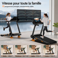 UMAY 3.0HP Home Treadmill 15% Manual Incline Foldable Running Machine 400LBS Weight Capacity LED Display Walking Pad For Indoor Workout
