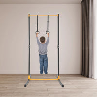 Free Standing Pull Up Station 400KG Heavy Duty Steel Frame 11 Levels Height Adjustable H-shaped Stable Base Anti-slip Grip Fitness Pull-up Bar Dip Stand for Home Gym Full Body Workout Training Equipment
