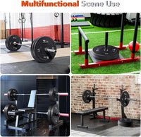 Garvee 2 Inch Rubber Bumper Plates Set, Universal Fit Barbell Weight Plates with Steel Insert, Odorless & Quiet Strength Training Plates for Home Gym, Balcony, Indoor Workout