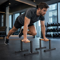 Push Up Bars Parallettes Bars Non Slip Ergonomic Arm Strength Trainer Support 440.9Lbs Heavy Duty Calisthenics Equipment for Home Gym Upper Body Strengthener Exercise Fitness Workout Stands for Men Women