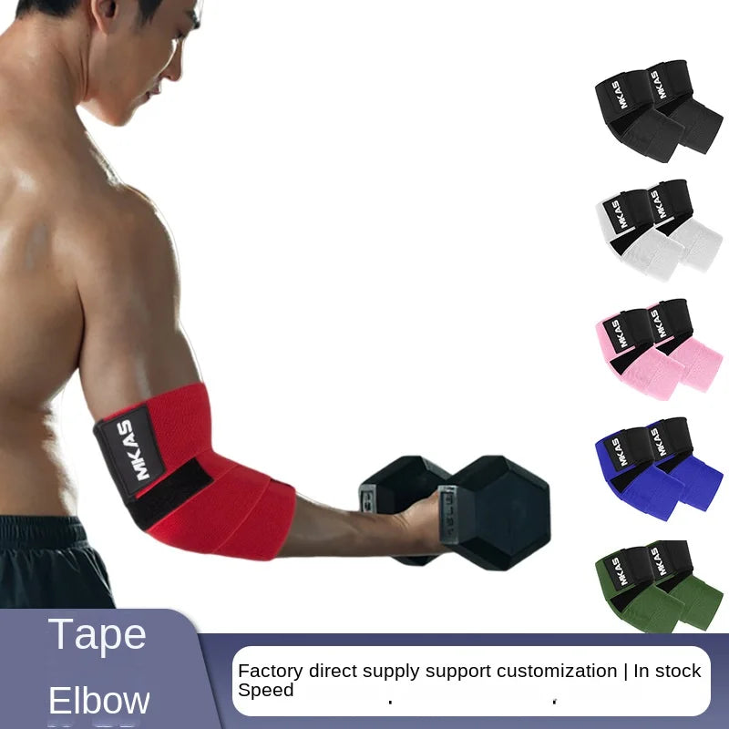 2PCS New Premium Elbow Pads Wrap Elbow Strap Bandage Brace Support Gym Fitness Sport Protecter Pad for Weightlifting Bench Press