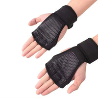 1 Pairs Weightlifting Training Gloves for Men Women Fitness Sports Body Building Gymnastics Gym Hand Wrist Palm Protector Gloves