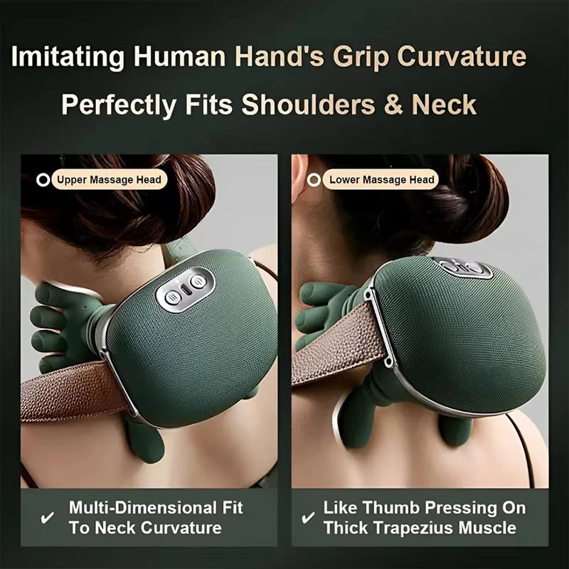 Biomimetic neck and shoulder massager, neck and shoulder biomimetic massager, kneading shawl massager, three-level mode