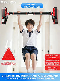 No Drill Doorway Pull Up Bar Heavy Duty Load with Wide Support Pads for Home Gym Strength Training