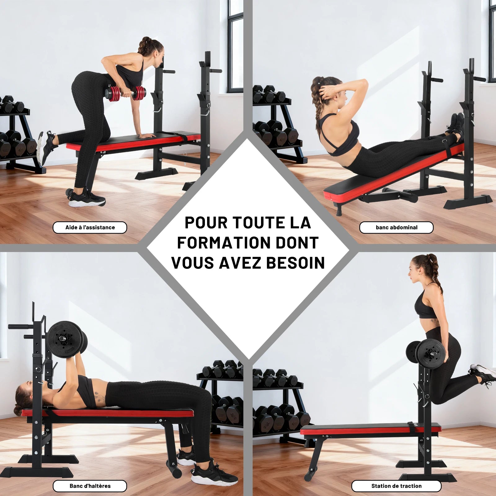 Banc de Développé Couché Pliable