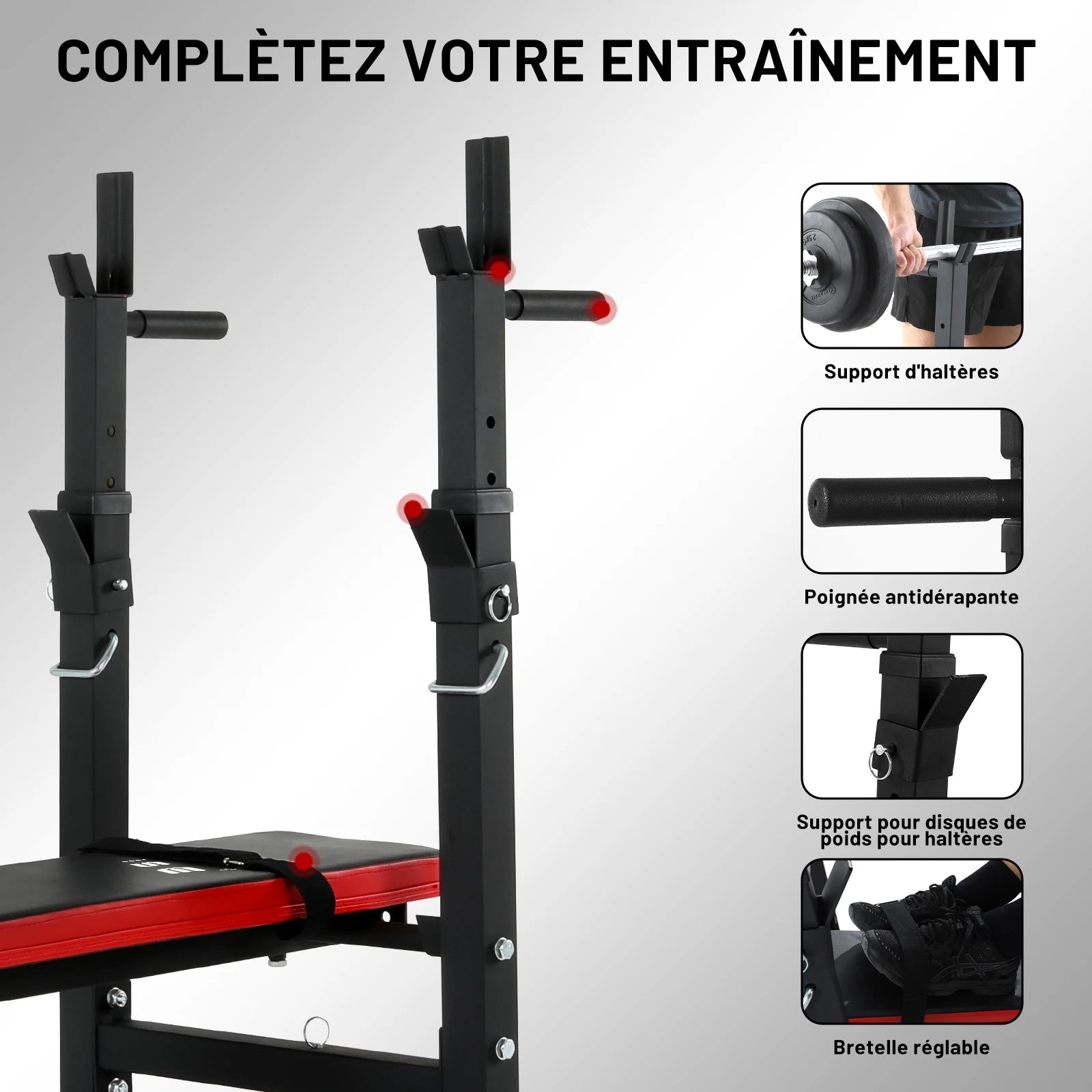 Banc de Développé Couché Pliable