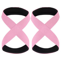 Padded Figure 8 Straps Deadlift Weight Lifting Wrist Straps Power Lifters Workout Pull-ups Horizontal Bar Gym Fitness