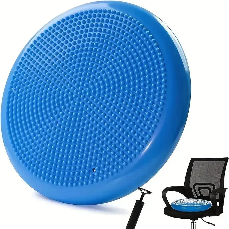 Thickened Explosion-Proof Balance Pad with Inflatable Ball - Yoga & Massage Seat Cushion plus Balance Plate