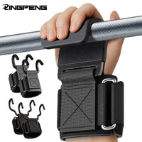 1PairWeight Lifting Hook Grips With Wrist Wraps Hand-Bar Wrist Strap Gym Fitness Hook Weight Strap Pull-Ups Power Lifting Gloves