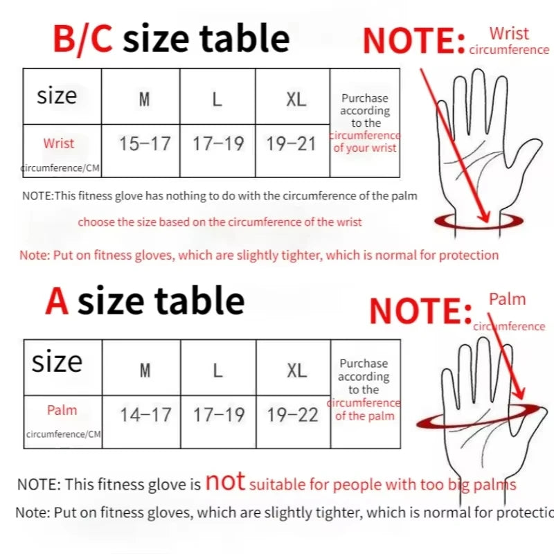 1 Pairs Weightlifting Training Gloves for Men Women Fitness Sports Body Building Gymnastics Gym Hand Wrist Palm Protector Gloves