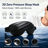 Mask For Sleep 3D Eye Mask Contoured Cup Blindfold Concave Molded Night Eye Mask Block Out Light with Women Men Adjustable﻿ ﻿