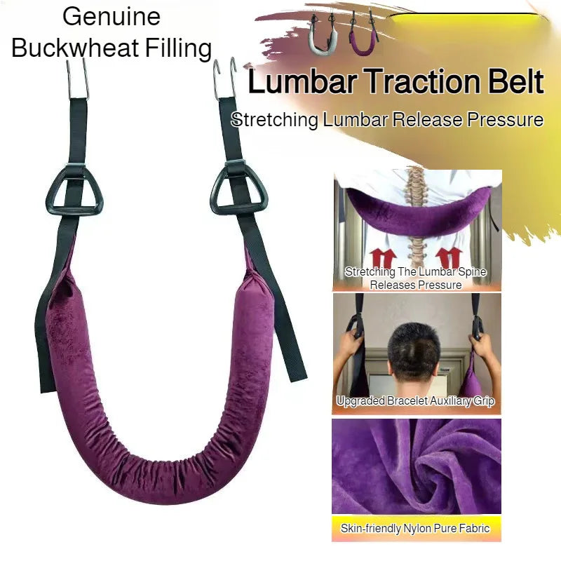 Lumbar Traction Belt for Spinal Stretching - Household Lumbar Suspension Strap, Pull-up Bar Stretcher,Ideal for Home Lumbar Care