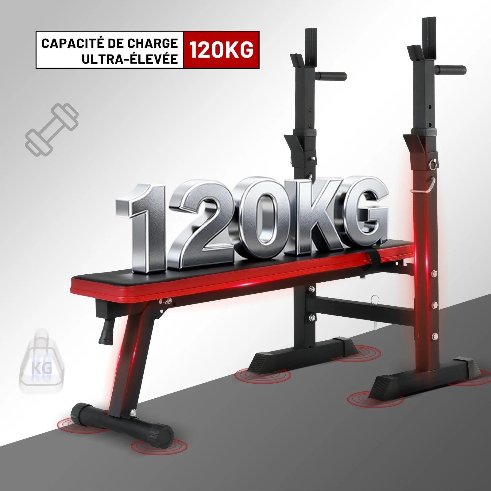Banc de Développé Couché Pliable