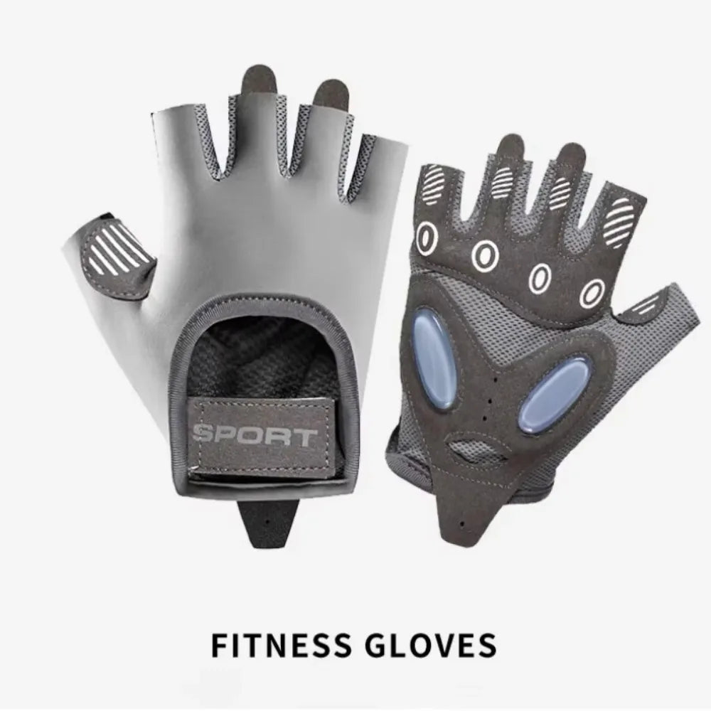 1 Pair Half-Finger Fitness Gloves Breathable Cushioning Cycling Gloves Cocoon Prevention Weight Lifting Sports Gloves Fitness