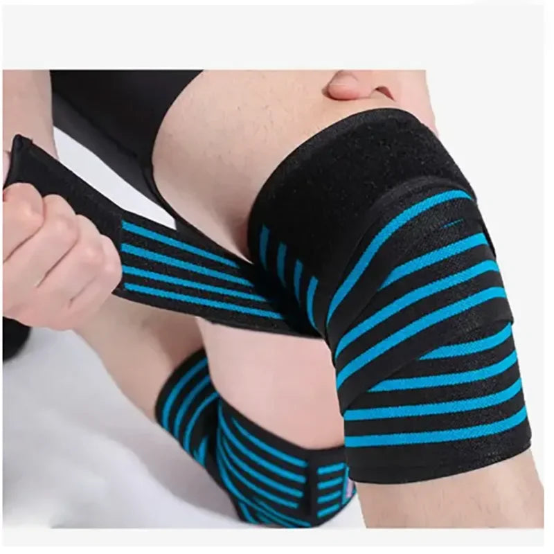 1PC Fitness Compression Straps 100/170cm Elbow Pads for Bench Presses Knee Pads for Squats Wrap-around Support Sporting Braces
